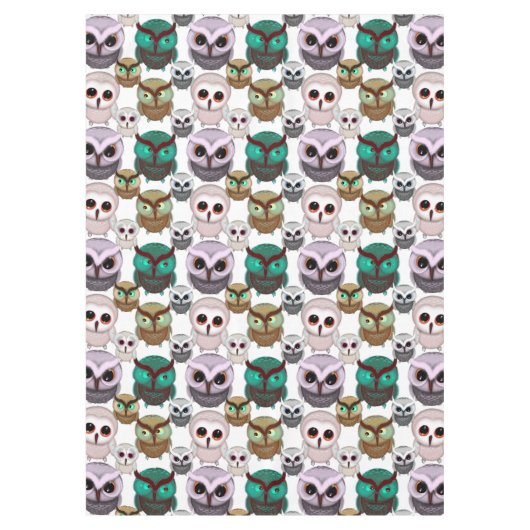 Niedliches Owl Illustrationsmuster Tischdecke (Vorderseite)