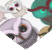 Niedliches Owl Illustrationsmuster Tischdecke (Schrägansicht)