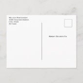 Niedliches Owl in einem grünen Ober-Hut Save the D Einladungspostkarte (Rückseite)