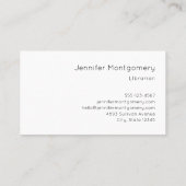 Niedliches Owl in einem grünen Top Hat Visitenkarte (Rückseite)