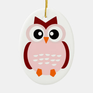 NIEDLICHES OWL KERAMIKORNAMENT