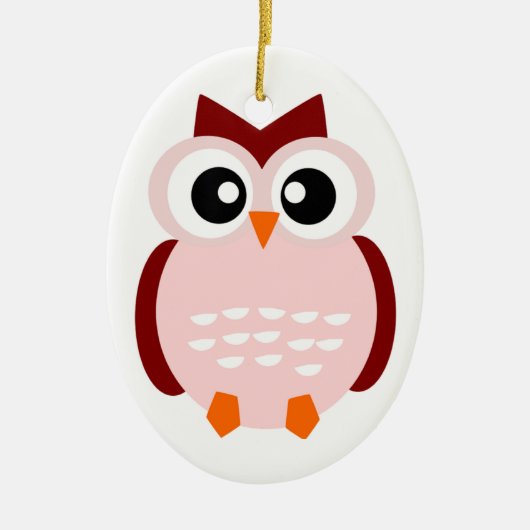 NIEDLICHES OWL KERAMIKORNAMENT (Vorne)