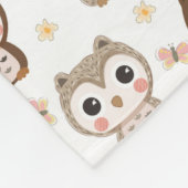 Niedliches Owl Muster Fleece Blankon (Ecke)