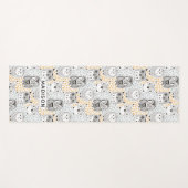 Niedliches Owl Muster individuelle Name Yogmatte Yogamatte (Vorderseite (Horizontal))