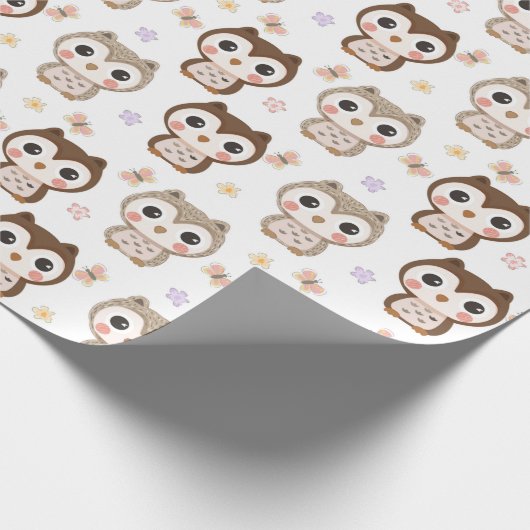 Niedliches Owl Mustertrennpapier Geschenkpapier (Ecke)