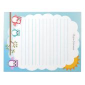 Niedliches Owl Notepad Notizblock (Vorderseite)