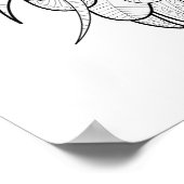 Niedliches Owl Portrait Doodle 2 Poster (Ecke)