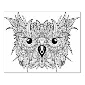 Niedliches Owl Portrait Doodle Gummistempel (Prägung)