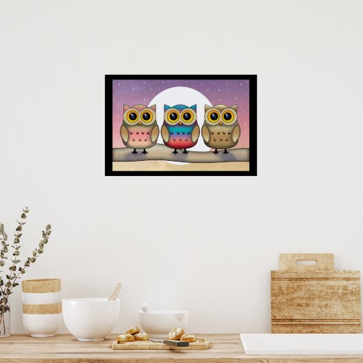 Niedliches Owl Poster (Küche)