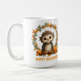 Niedliches Owl Pumpkin Happy Halloween Design Kaffeetasse