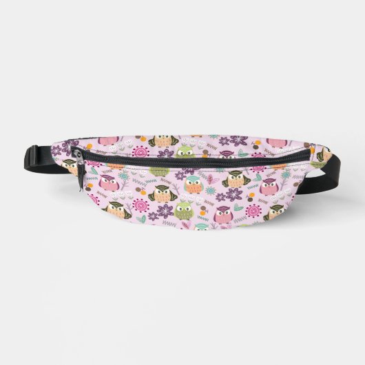 Niedliches Owl rosa Bauchtasche (Vorderseite)