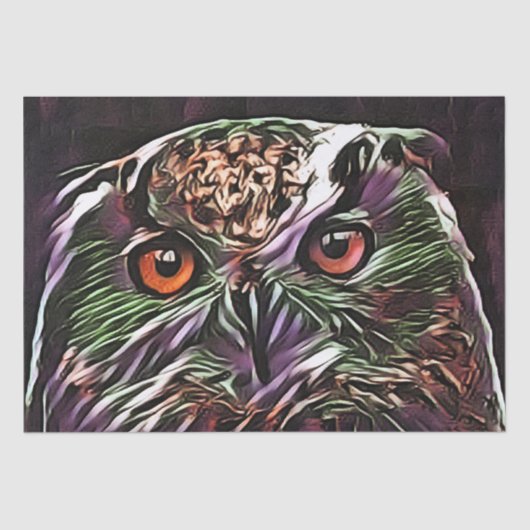 NIEDLICHES OWL SEIDENPAPIER (Vorderseite)