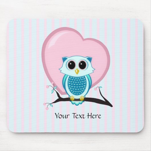 Niedliches Owl- und Heftvorlagenmousepad Mousepad (Vorne)