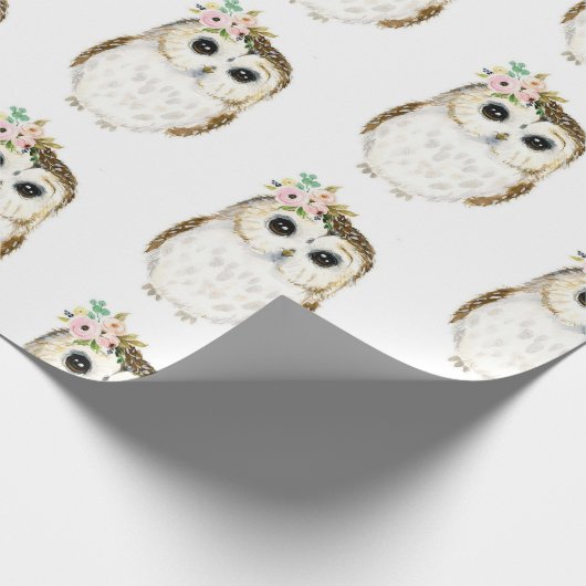 Niedliches Owl Wrapper Geschenkpapier (Ecke)