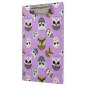 Niedliches Owls Muster im Lila Hintergrund Klemmbrett (Links)