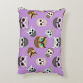 Niedliches Owls Muster im Lila Hintergrund Zierkissen (Rückseite(Vertikal))