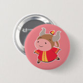 Niedliches OX-Neujahrsdesign 2021 Button (Vorne & Hinten)