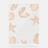 Niedliches Ozean kleines Perlenduschbad Acrylschild (Vorderseite)