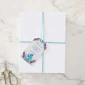 Niedliches Ozeanbaby Octopus farbenfrohe Geschenke Geschenkanhänger (Mit Garn)