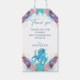 Niedliches Ozeanbaby Octopus farbenfrohe Geschenke Geschenkanhänger