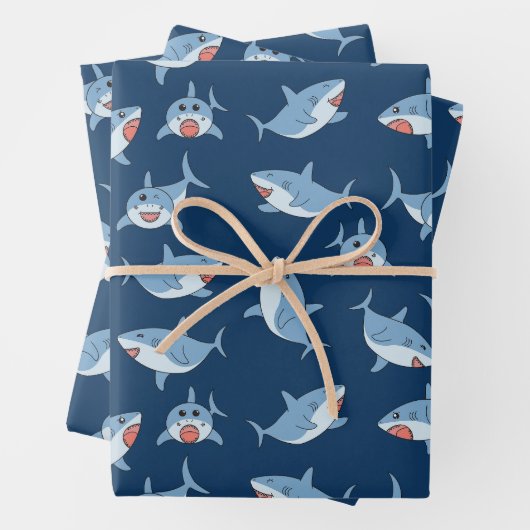 Niedliches Ozeanmuster Geschenkpapier Set (Beispiel)