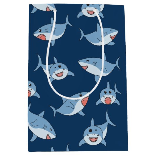 Niedliches Ozeanmuster Mittlere Geschenktüte (Vorderseite)