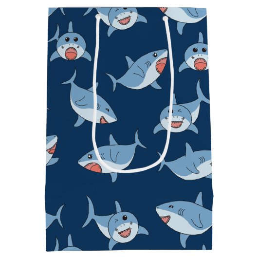 Niedliches Ozeanmuster Mittlere Geschenktüte (Rückseite)