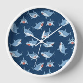 Niedliches Ozeanmuster Uhr (Vorderseite)