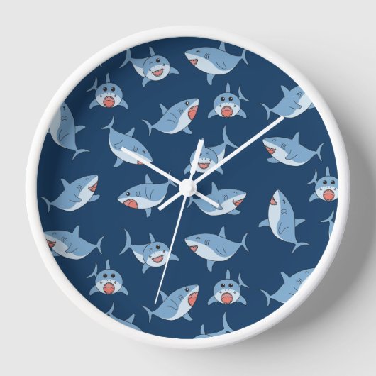 Niedliches Ozeanmuster Uhr (Vorderseite)