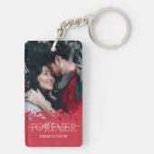 Niedliches Paar 2 Foto Schlüsselanhänger (Rückseite)