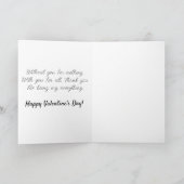 Niedliches Paar auf der Valentinerkarte Dankeskarte (Innenseite)