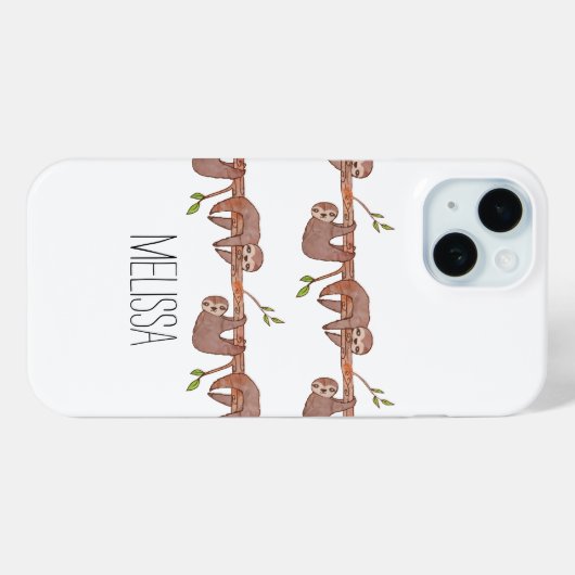 Niedliches Paar Babyschläger auf einem Baumzweig Case-Mate iPhone Hülle (Rückseite (Horizontal))