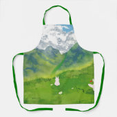 Niedliches Paar Bunny im Gebirgsblick Schürze (Vorderseite)