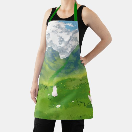 Niedliches Paar Bunny im Gebirgsblick Schürze (InSitu)