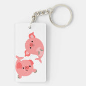 Niedliches Paar Cartoon Merschweine Acrylsäure Sch Schlüsselanhänger (Rückseite)