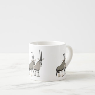 Niedliches Paar Cartoon Oryxes Espressotasse