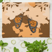 Niedliches Paar der Monarchschmetterlinge Orange Geschirrtuch (Gefaltet)