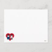 Niedliches Paar Feiertagspostkarte (Rückseite)