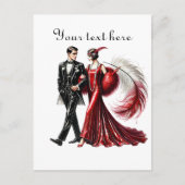 Niedliches Paar fügt Text hinzu Postkarte (Vorderseite)