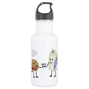 Niedliches Paar - Milch und Keks Trinkflasche