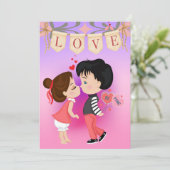 Niedliches Paar sei mein Valentinstag Feiertagskarte (Stehend Vorderseite)