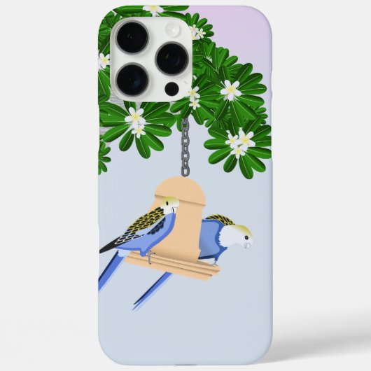 Niedliches Paar spielerische Parrots Rosellas Case-Mate iPhone Hülle (Rückseite)