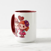 Niedliches Paar Tasse (Vorderseite Links)