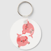 Niedliches Paar von Cartoon Merwine Schlüsselanhän Schlüsselanhänger (Vorderseite)