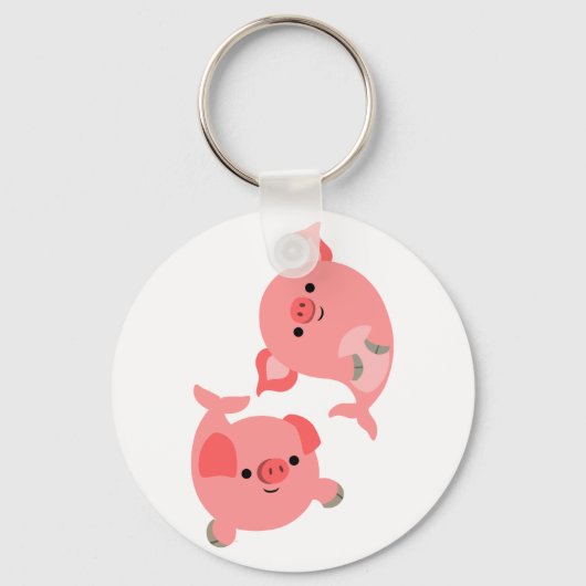 Niedliches Paar von Cartoon Merwine Schlüsselanhän Schlüsselanhänger (Vorderseite)