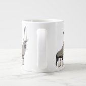 Niedliches Paar von Cartoon Oryxes Jumbo Tasse (Rückseite)