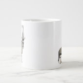 Niedliches Paar von Cartoon Oryxes Jumbo Tasse (Vorderseite)
