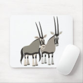 Niedliches Paar von Cartoon Oryxes Mousepad (Mit Mouse)