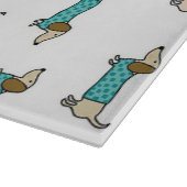 Niedliches Paar von Dackeln Schneidebrett (Ecke)