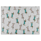 Niedliches Paar von Dackeln Schneidebrett (Vorderseite)